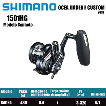 SHIMANO 2019 OCEA JIGGER F CUSTOM 1501HG Modelo Canhoto