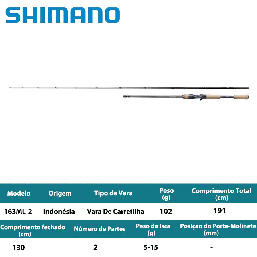 SHIMANO 2022 BANTAM 163ML-2 Vara De Carretilha