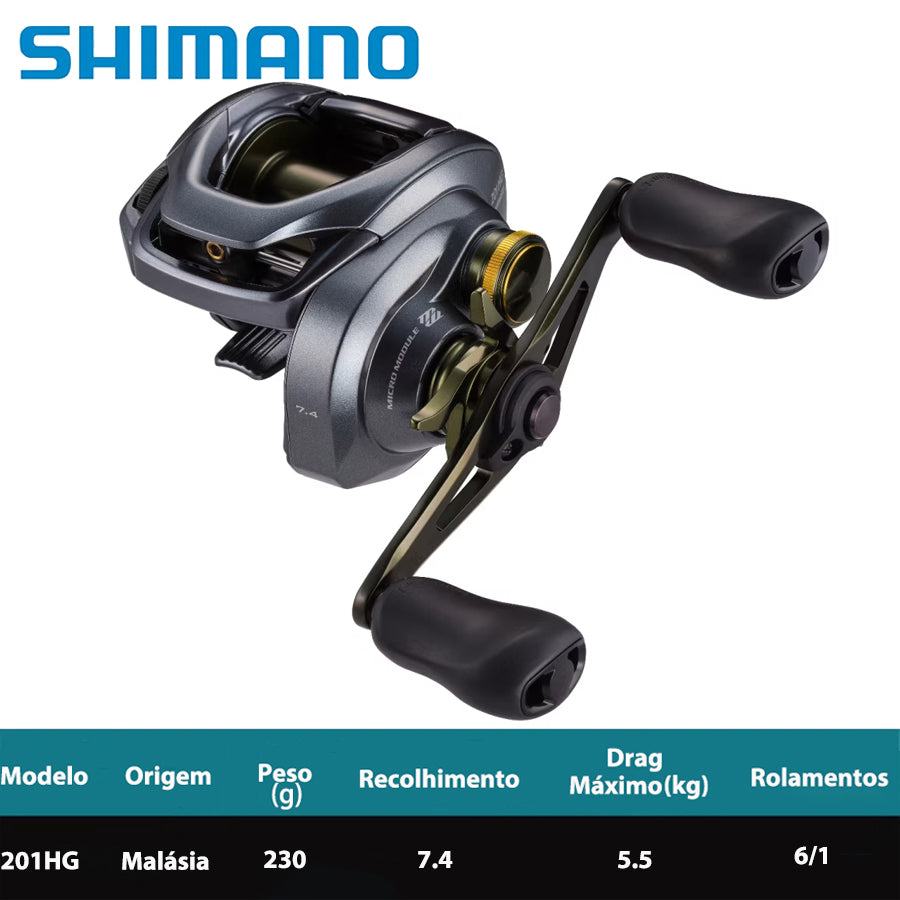 SHIMANO 2022 CURADO DC 201HG Carretilha Esquerda