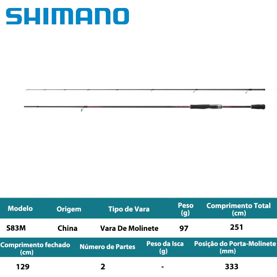 SHIMANO 2023 SEPHIA SS S83M Vara De Molinete