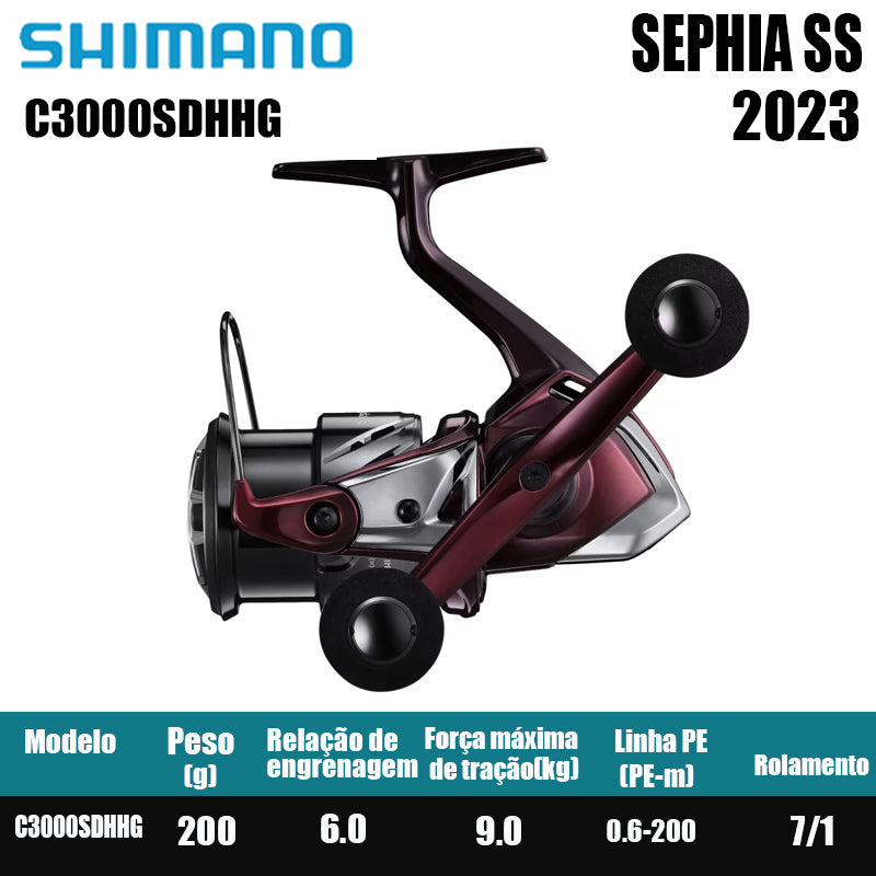 SHIMANO 2023 SEPHIA SS carretel de pesca spinning carretel de água doce peças de pesca de água salgada Origem: Malásia