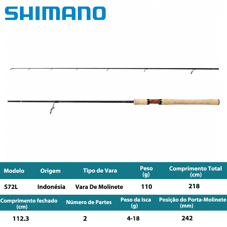 SHIMANO 2020 CARDIFF NATIVE SPECIAL S72L  Vara De Molinete
