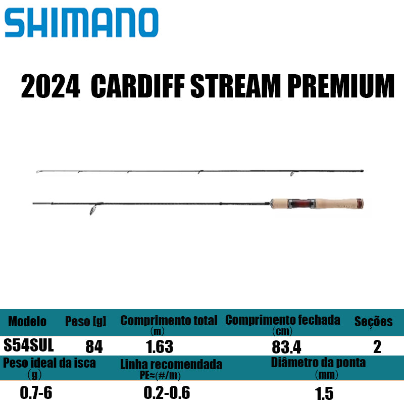 SHIMANO 2024  CARDIFF STREAM PREMIUM S54SUL para molinetes de pesca