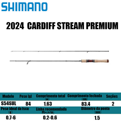 SHIMANO 2024  CARDIFF STREAM PREMIUM S54SUL para molinetes de pesca