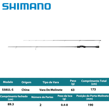 SHIMANO 2021 SOARE XR S58UL-S Vara De Molinete