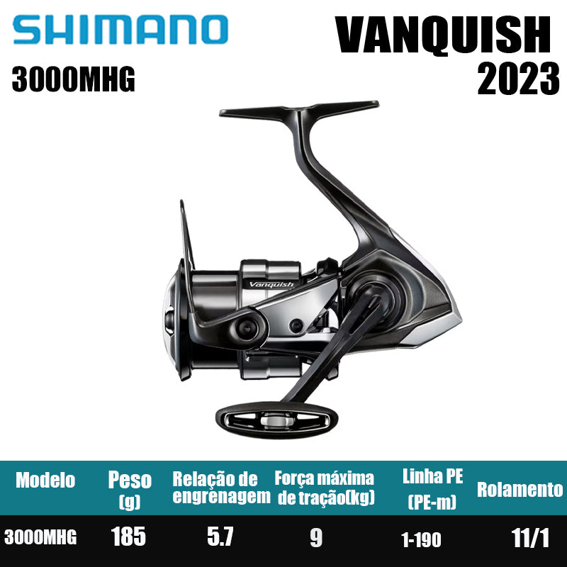 SHIMANO 2023 VANQUISH  carretel de pesca bobina giratória de água doce peças de pesca de água salgada Origem: Japão