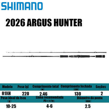 SHIMANO 2026 ARGUS HUNTER 81XH para carretilhas de pesca