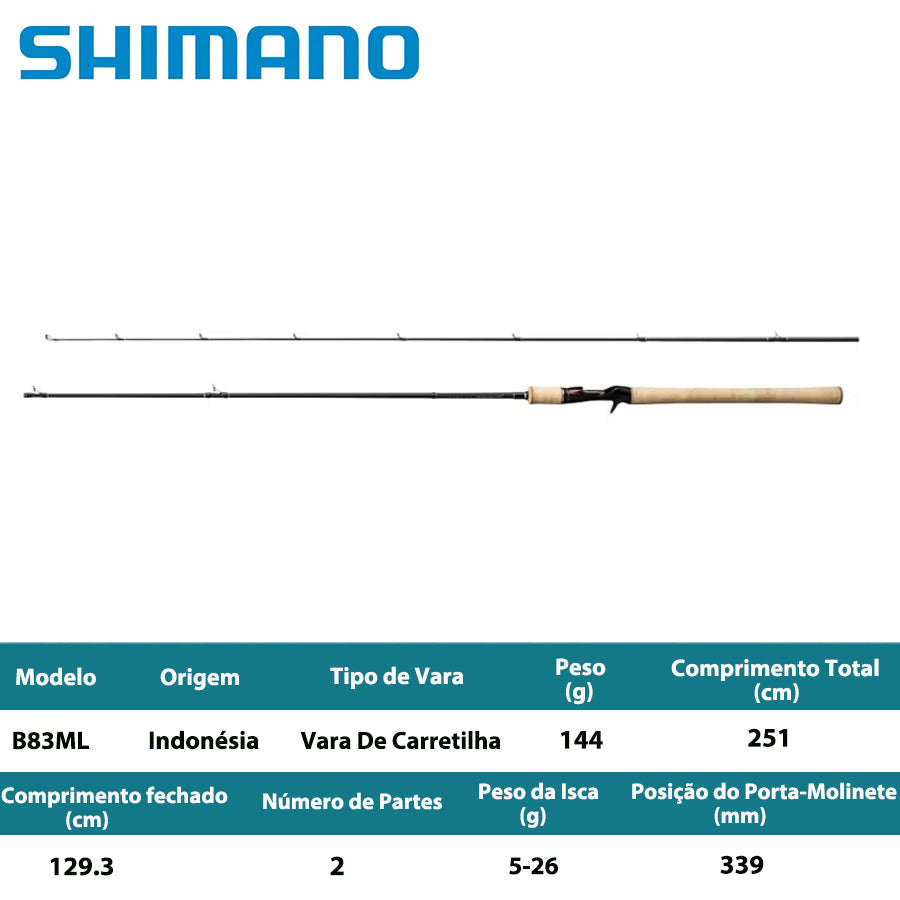 SHIMANO 2020 CARDIFF NATIVE SPECIAL B83ML Vara De Carretilha