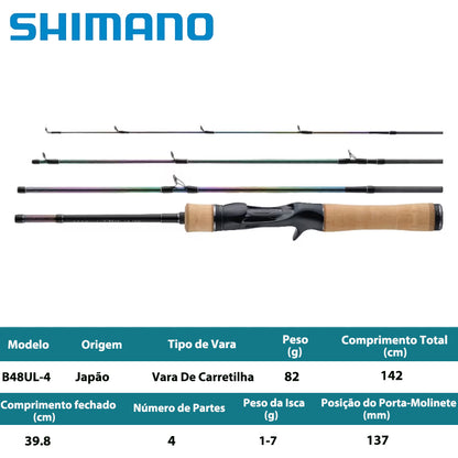 SHIMANO 2022 CARDIFF STREAM LIMITED B48UL-4 Vara De Carretilha