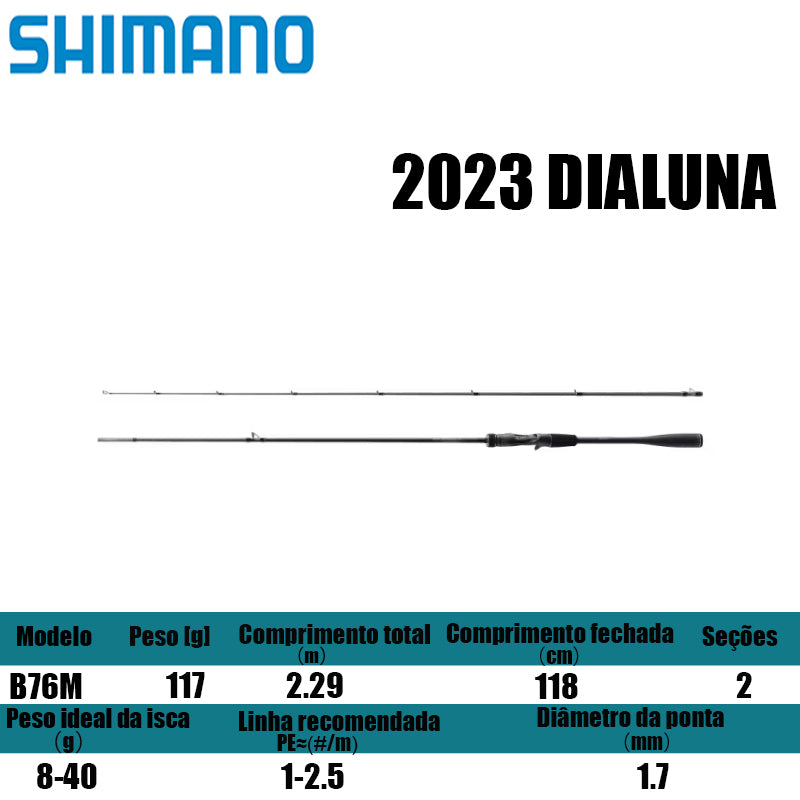 SHIMANO 2023 DIALUNA B76M para carretilhas de pesca