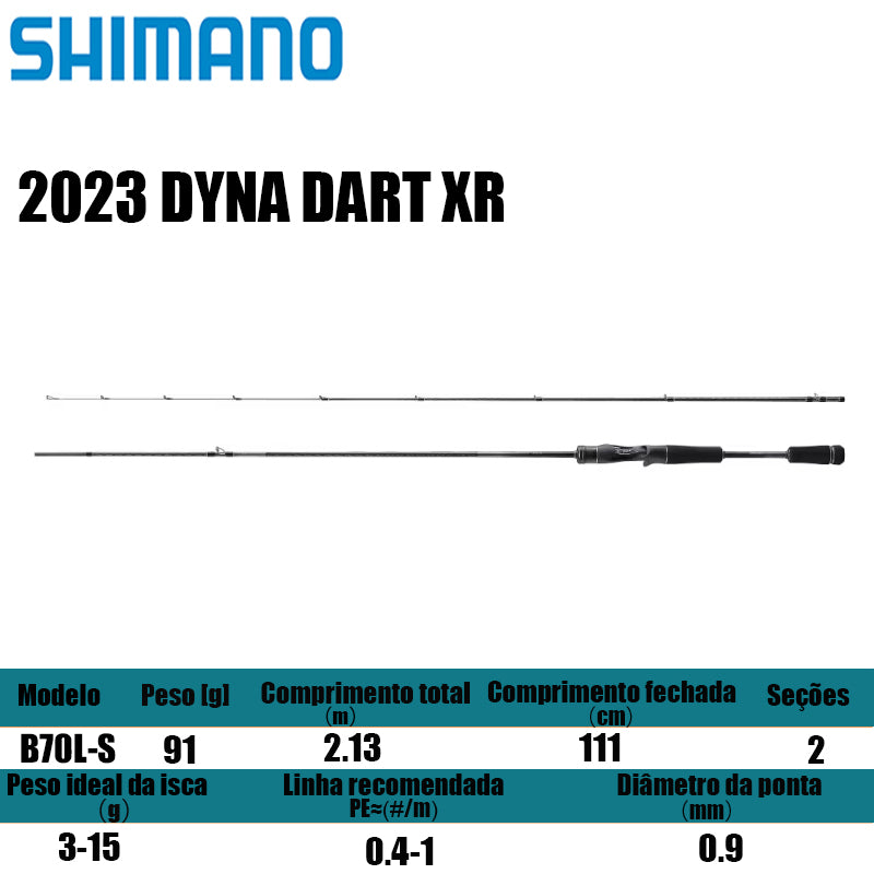 SHIMANO 2023 DYNA DART XR B70L-S para carretilhas de pesca