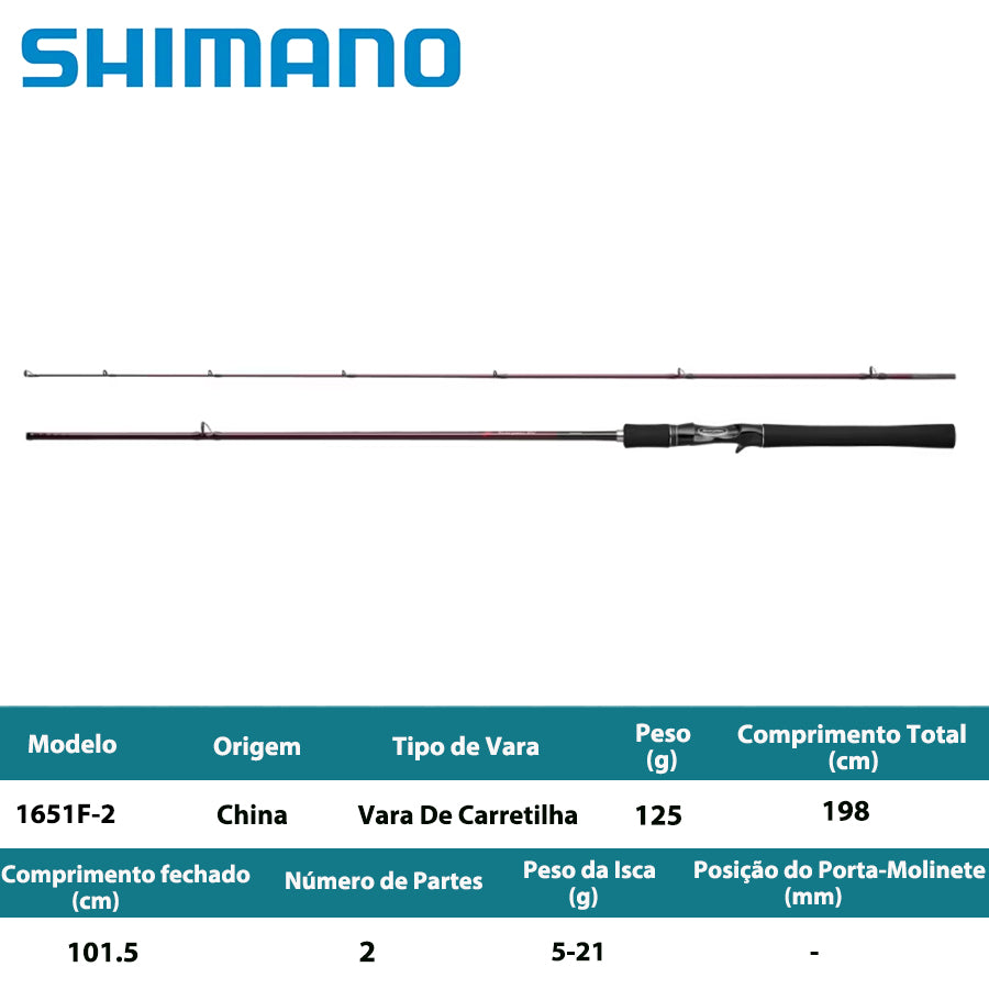 SHIMANO 2021 SCORPION XV 1651F-2 Vara De Carretilha