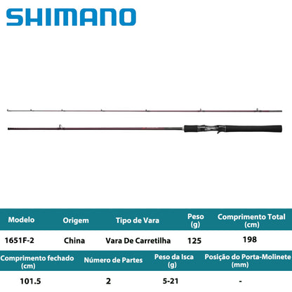 SHIMANO 2021 SCORPION XV 1651F-2 Vara De Carretilha