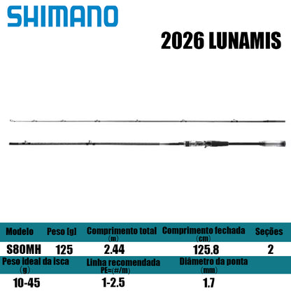 SHIMANO 2026 LUNAMIS S80MH para molinetes de pesca