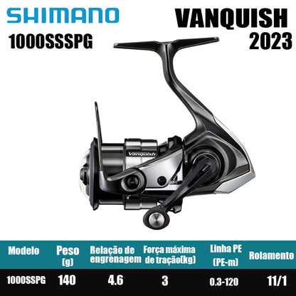 SHIMANO 2023 VANQUISH  carretel de pesca bobina giratória de água doce peças de pesca de água salgada Origem: Japão