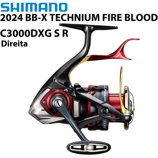 SHIMANO 2024 BB-X TECHNIUM FIRE BLOOD C3000DXG S R Molinete Direita