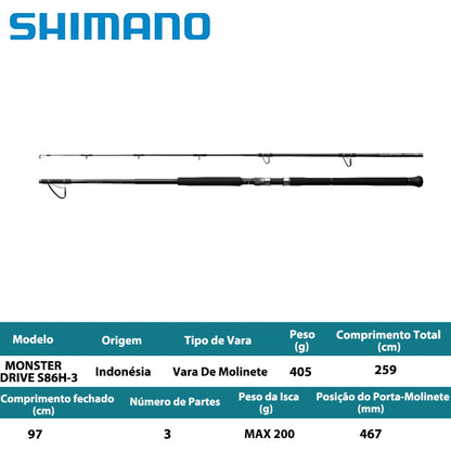 SHIMANO 2026 OCEA PLUGGER BG MONSTER DRIVE S86H-3 Vara De Molinete