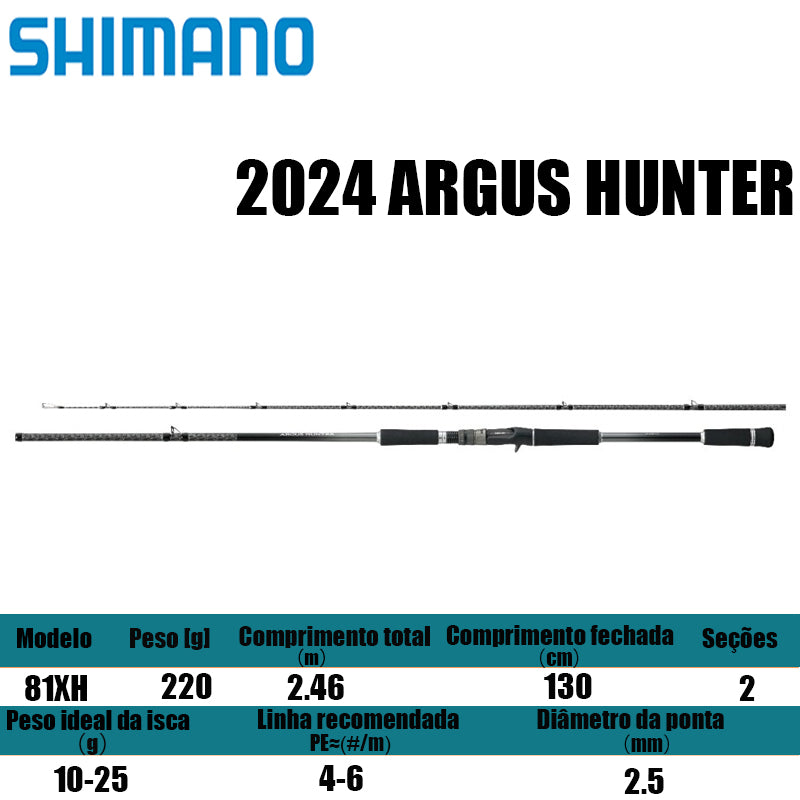SHIMANO 2024 ARGUS HUNTER 81XH para carretilhas de pesca
