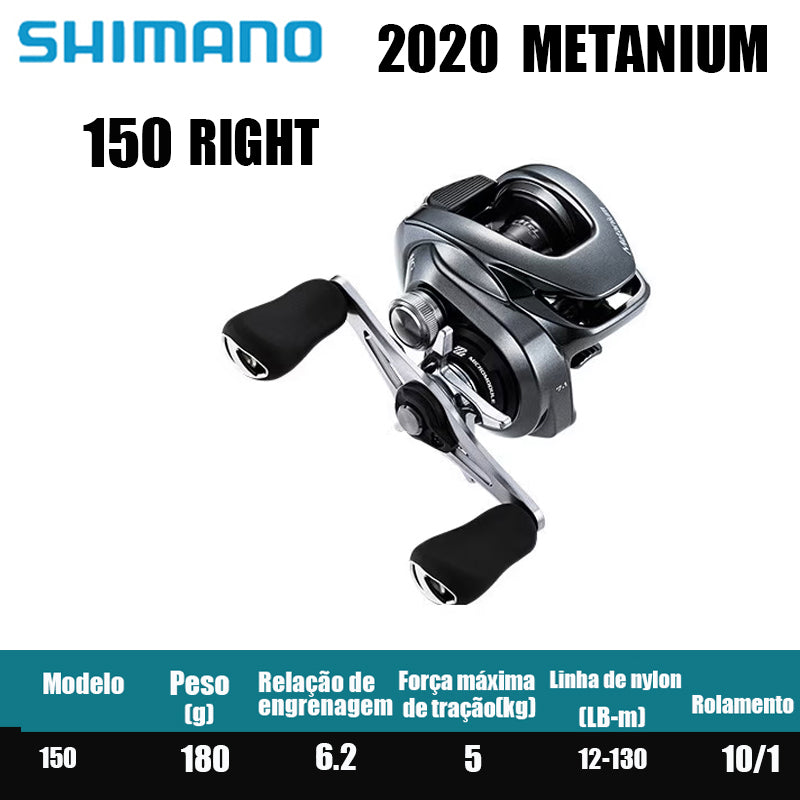 Carretel de Pesca SHIMANO 2020 METANIUM 71XG 151XG Carretel de Arremesso Água Doce Água Salgada Peças de Pesca Origem: Japão