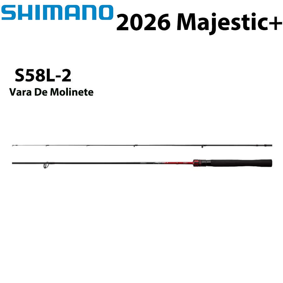 SHIMANO 2026 Majestic+ S58L-2 Vara De Molinete