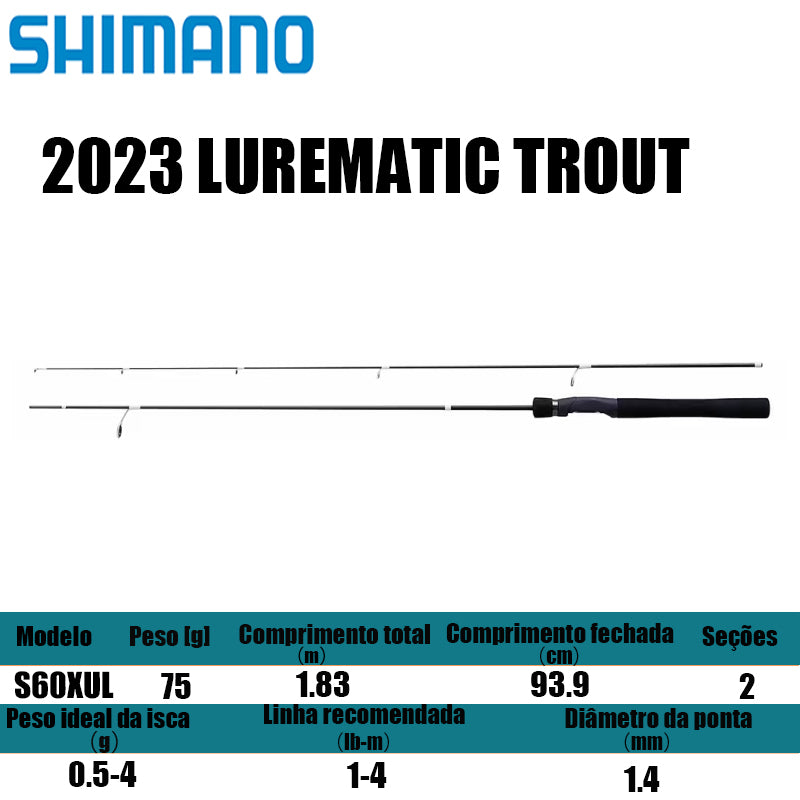 SHIMANO 2023 LUREMATIC TROUT S60XUL para molinetes de pesca