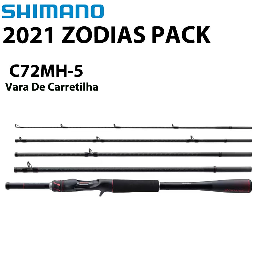 SHIMANO 2021 ZODIAS PACK C72MH-5 Vara De Carretilha