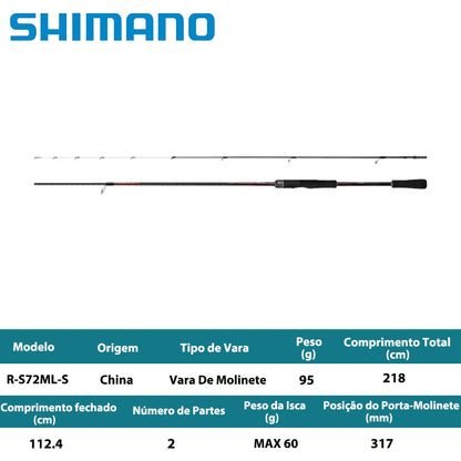 SHIMANO 2024 SEPHIA SS TIP EGING R-S72ML-S Vara De Molinete