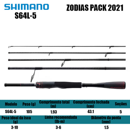 SHIMANO ZODIAS S64L-5 Para Molinete