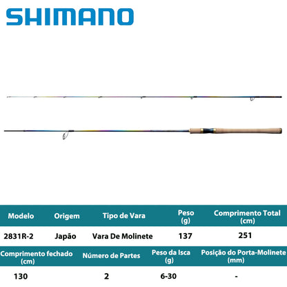 SHIMANO 2025 WORLD SHAULA LIMITED 2831R-2 Vara De Molinete