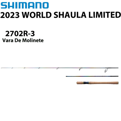 SHIMANO 2023 WORLD SHAULA LIMITED 2702R-3 Vara De Molinete