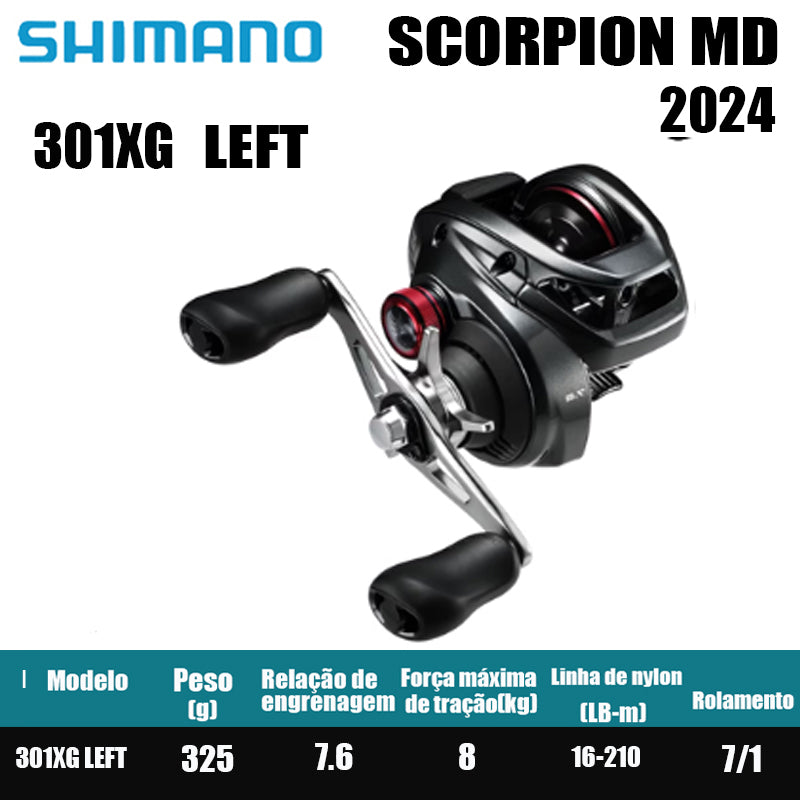 Carretilha De Arremesso SHIMANO 2024 SCORPION MD 300Série, Peça De Reposição Para Pesca Em Água Doce E Salgada. Local De Produção: Malásia.