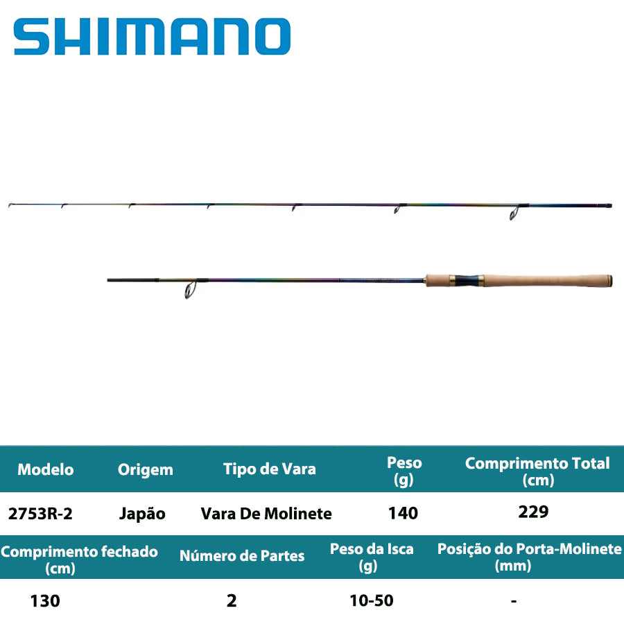 SHIMANO 2023 WORLD SHAULA LIMITED 2753R-2 Vara De Molinete