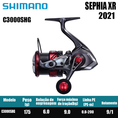 SHIMANO 2021 SEPHIA XR carretel de pesca spinning carretel de água doce peças de pesca de água salgada Origem: Malásia