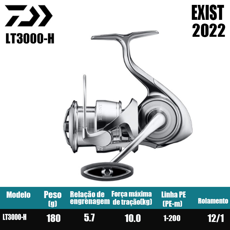 DAIWA 2022 EXIST Molinete De Pesca Spinning Reel Água Doce Água Salgada Peças De Pesca Origem: Japão