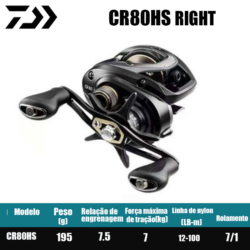 DAIWA 2022 CC80 CR80 peças de pesca, carretilha para pesca em água salgada e doce, carretilha de pesca baitcast. Origem: China.