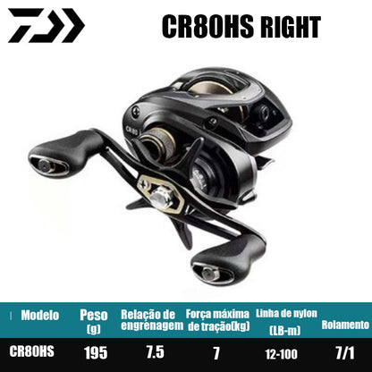 DAIWA 2022 CC80 CR80 peças de pesca, carretilha para pesca em água salgada e doce, carretilha de pesca baitcast. Origem: China.
