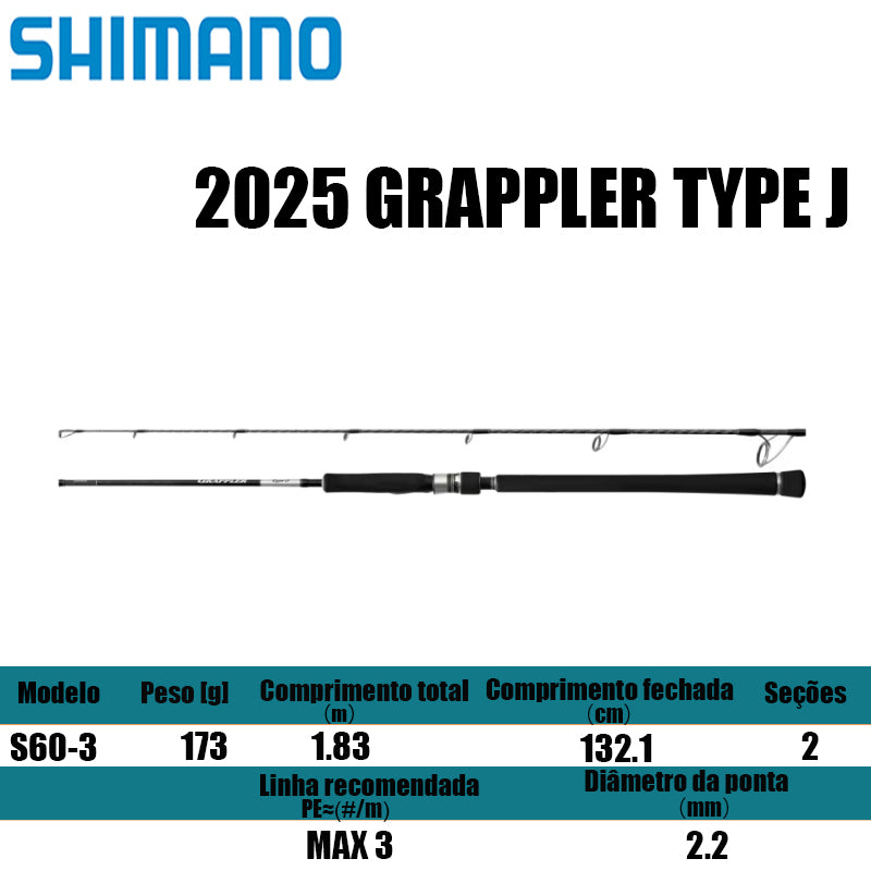 SHIMANO 2025 GRAPPLER TYPE J S60-3 para molinetes de pesca
