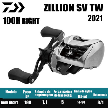 Carretilha De Arremesso DAIWA 2021 ZILLION SV TW ,Série 1000XHL, Série 100,Peça De Reposição Para Pesca Em Água Doce E Salgada. País de origem: Japão