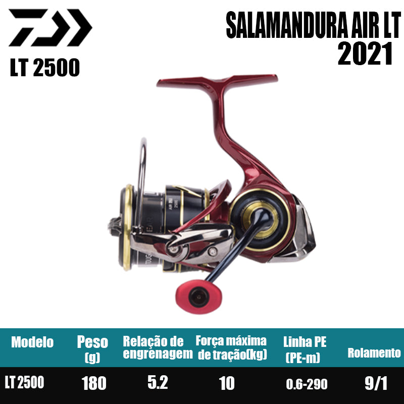 DAIWA 2021 SALAMANDURA AIR Carretel de pesca Spinning Reel Água doce Peças de pesca de água salgada Origem Vietnã