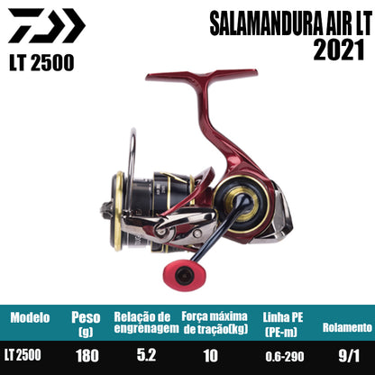 DAIWA 2021 SALAMANDURA AIR Carretel de pesca Spinning Reel Água doce Peças de pesca de água salgada Origem Vietnã