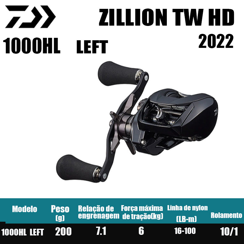 Carretilha De Arremesso DAIWA 2022 ZILLION TW HD 1000XHL, Peça De Reposição Para Pesca Em Água Doce E Salgada. País de origem: Japão