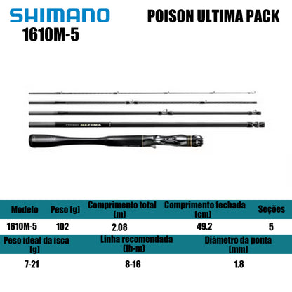 SHIMANO POISON ULTIMA PACK 1610M-5 Para Carretilha