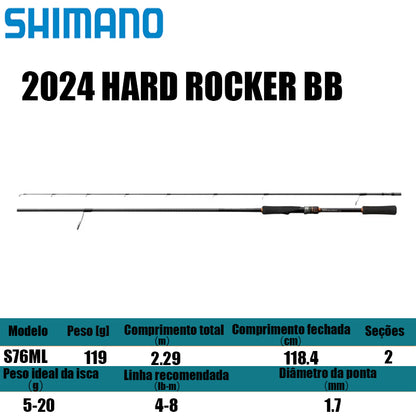 SHIMANO 2024 HARD ROCKER BB S76ML para molinetes de pesca