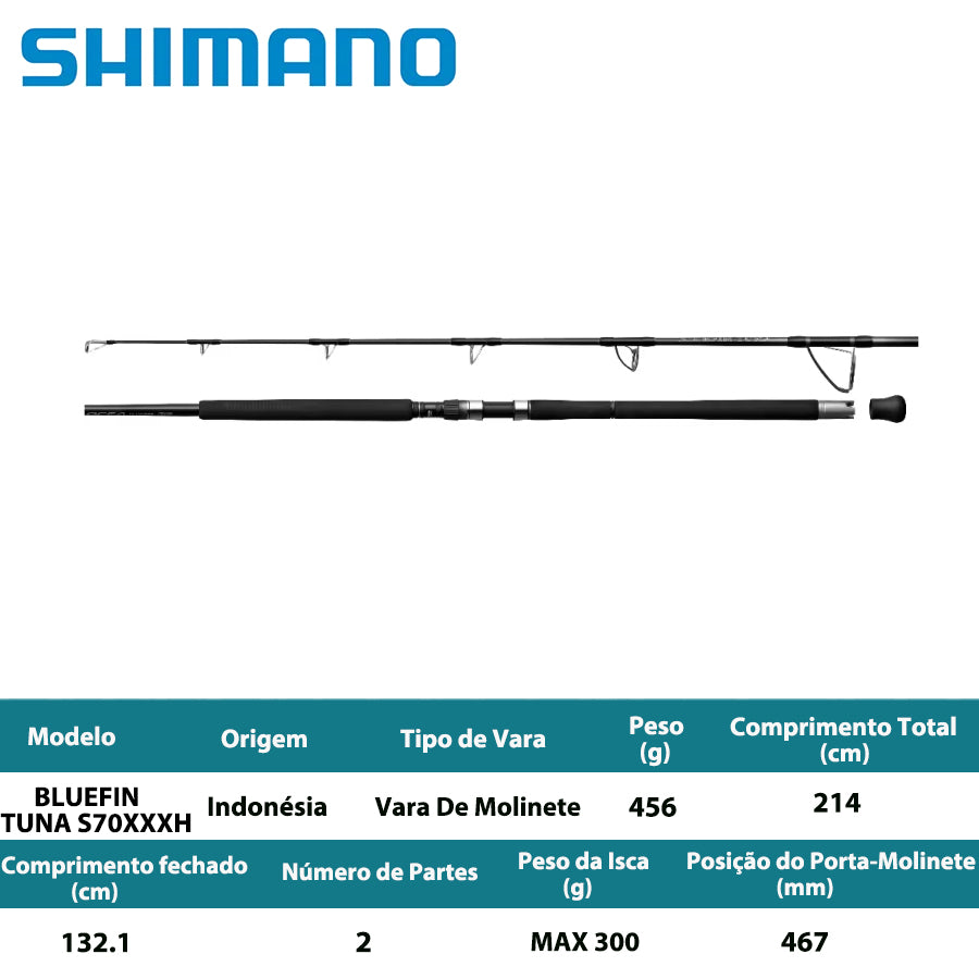 SHIMANO 2026 OCEA PLUGGER BG BLUEFIN TUNA S70XXXH Vara De Molinete