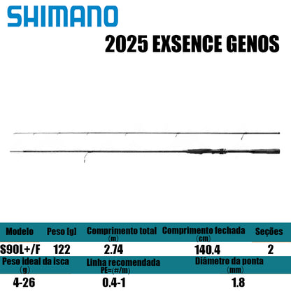 SHIMANO 2025 EXSENCE GENOS S90L+/F para molinetes de pesca