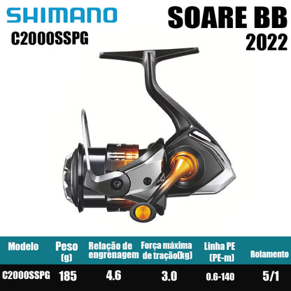 SHIMANO 2022 SOARE BB carretel de pesca spinning carretel de água doce peças de pesca de água salgada Origem: Malásia